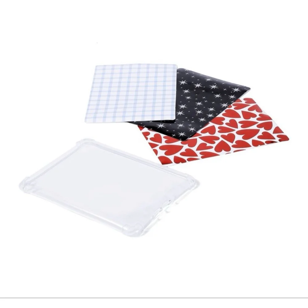 NEW Vivitar Clear E-Book Case One Size with 3 Decorative Sheets